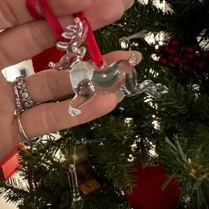 Tiffany & Co. Crystal Reindeer with Red Ribbon